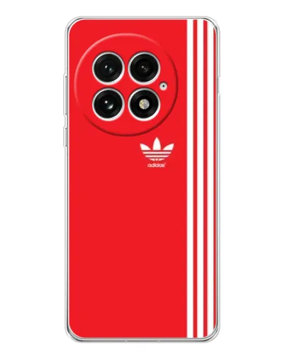 Чехол для OnePlus 13 с картинкой «Красный минимализм Adidas»