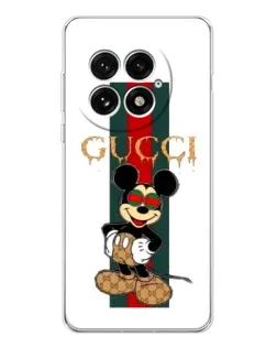 Чохол для OnePlus 13 з картинкою «Міккі Маус Gucci — смуги»