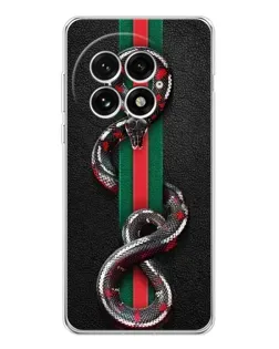 Чехол для OnePlus 13 с картинкой «Gucci — змея на полосе»