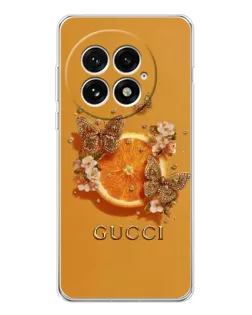 Чехол для OnePlus 13 с картинкой «Gucci — золотые бабочки»