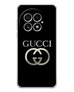 Чехол для OnePlus 13 с картинкой «Gucci — золото на черном»