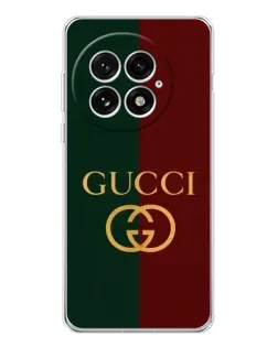 Чехол для OnePlus 13 с картинкой «Gucci — темно-зеленый градиент»