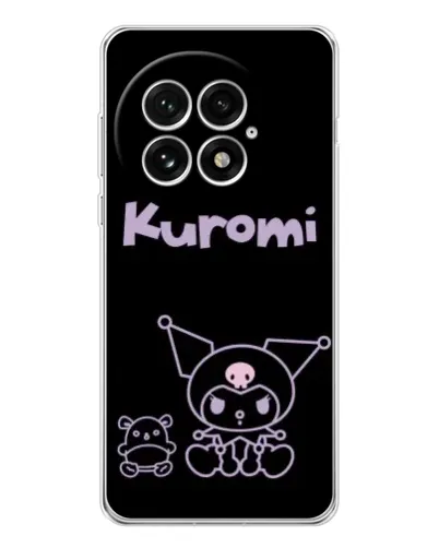 Чехол для OnePlus 13 с картинкой «Kuromi — черный минимализм»