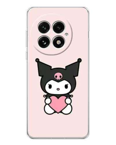 Чехол для OnePlus 13 с картинкой «Kuromi и сердце»