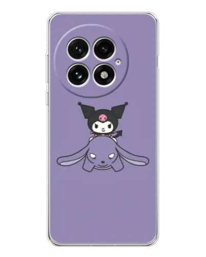 Чехол для OnePlus 13 с картинкой «Kuromi на лиловом фоне»