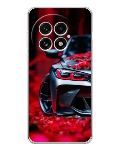 Чехол для OnePlus 13 с картинкой «Спортивная BMW и цветы»