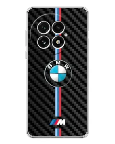 Чехол для OnePlus 13 с картинкой «Эмблема BMW и карбон»