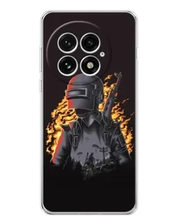 Чехол для OnePlus 13 с картинкой «PUBG — огненный силуэт»