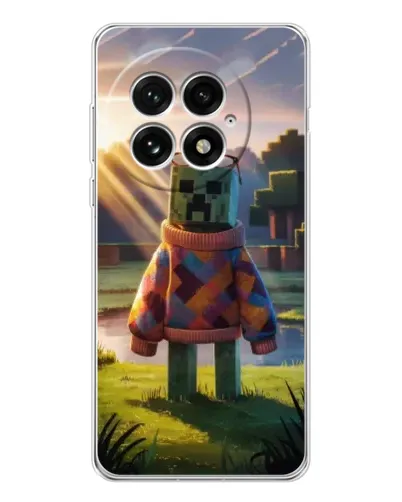 Чехол для OnePlus 13 с картинкой «Крипер в свитере» Чехол для OnePlus 13 с картинкой «Крипер в свитере»