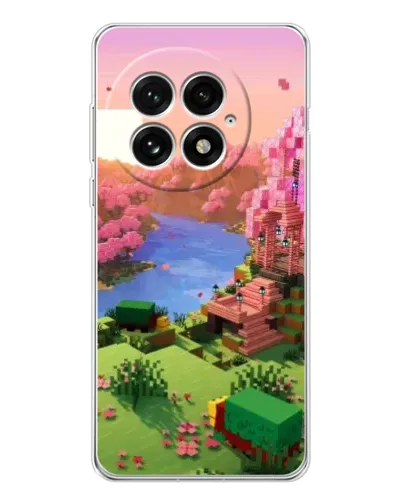 Чехол для OnePlus 13 с картинкой «Розовое дерево Minecraft» Чехол для OnePlus 13 с картинкой «Розовое дерево Minecraft»
