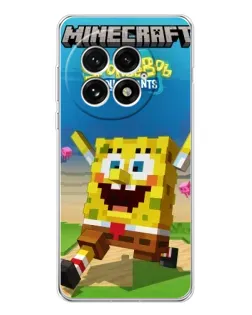 Чехол для OnePlus 13 с картинкой «Губка Боб Minecraft»