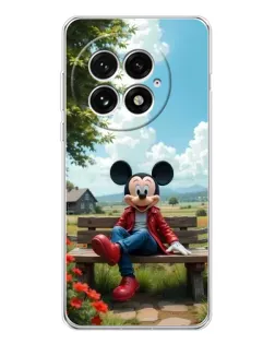 Чехол для OnePlus 13 с картинкой «Микки на скамейке»