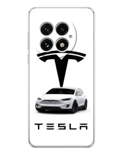 Чехол для OnePlus 13 с картинкой «Tesla White Style»