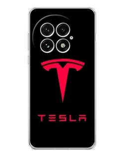 Чехол для OnePlus 13 с картинкой «Tesla Red Logo»