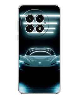 Чехол для OnePlus 13 с картинкой «Tesla в неоне»