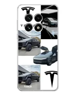Чехол для OnePlus 13 с картинкой «Коллаж Cybertruck Tesla»