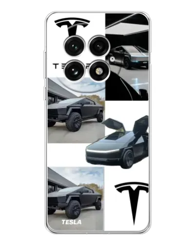 Чехол для OnePlus 13 с картинкой «Коллаж Cybertruck Tesla»