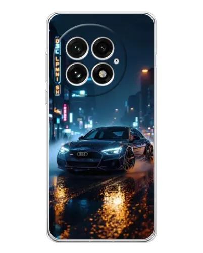 Чехол для OnePlus 13 с картинкой «Ночной город и Audi» Чехол для OnePlus 13 с картинкой «Ночной город и Audi»
