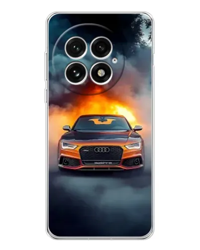 Чехол для OnePlus 13 с картинкой «Audi в огненном дыму» Чехол для OnePlus 13 с картинкой «Audi в огненном дыму»