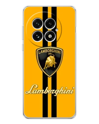 Чехол для OnePlus 13 с картинкой «Lamborghini Stripe желтый»