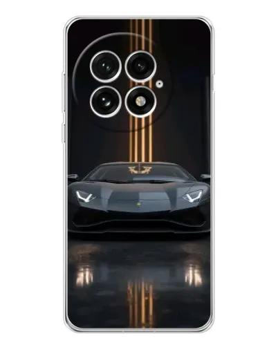 Чехол для OnePlus 13 с картинкой «Lamborghini золотые линии»