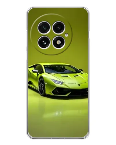 Чехол для OnePlus 13 с картинкой «Салатовый Lamborghini Huracan»