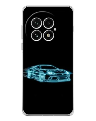 Чехол для OnePlus 13 с картинкой «Неоновый контур Lamborghini»