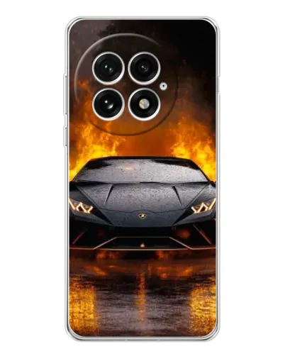 Чехол для OnePlus 13 с картинкой «Lamborghini в огне»