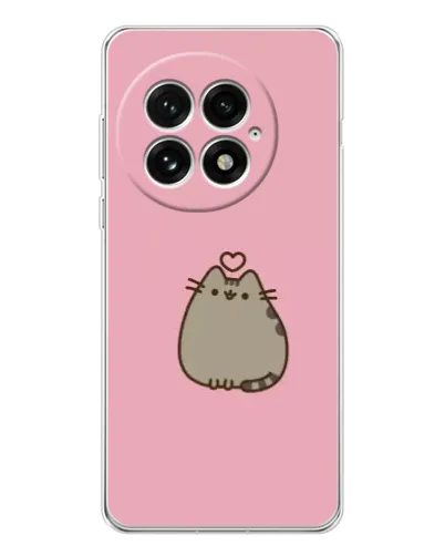 Чехол для OnePlus 13 с картинкой «Pusheen сердце»