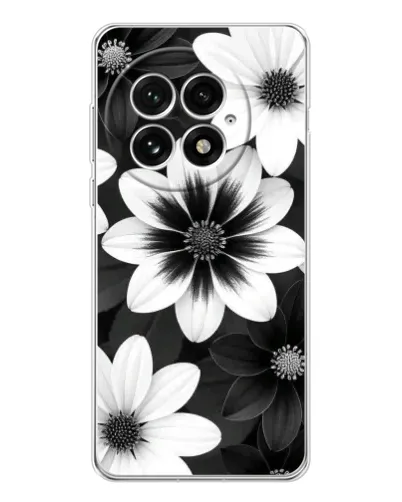 Чехол для OnePlus 13 с картинкой «Монохромные астры»
