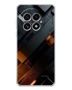 Чехол для OnePlus 13 с картинкой «Черные геометрические блоки»