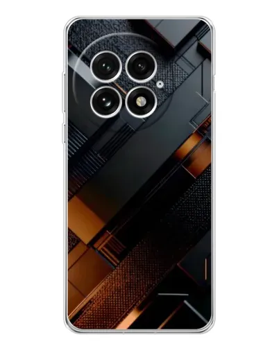 Чехол для OnePlus 13 с картинкой «Черные геометрические блоки»