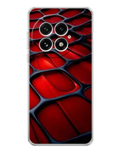 Чехол для OnePlus 13 с картинкой «Красная глянцевая сетка»