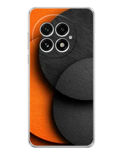 Чехол для OnePlus 13 с картинкой «Геометрия оранжевых кругов»