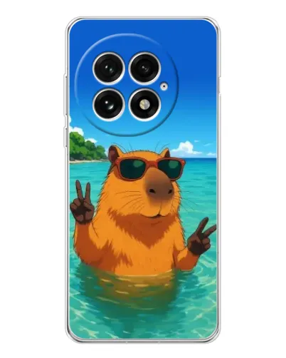 Чехол для OnePlus 13 с картинкой «Морская капибара»