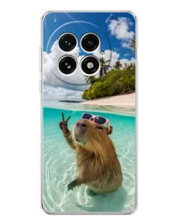 Чехол для OnePlus 13 с картинкой «Капибара на море»