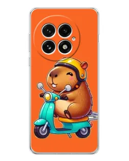Чехол для OnePlus 13 с картинкой «Капибара на скутере»