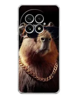 Чехол для OnePlus 13 с картинкой «Капибара золотая цепь»