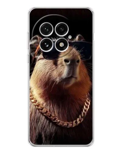 Чехол для OnePlus 13 с картинкой «Капибара золотая цепь»