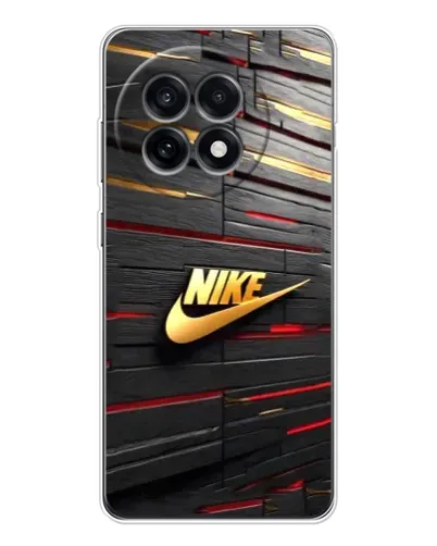 Чохол для OnePlus 13R з картинкою «Золотий Nike на металі»