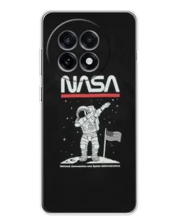 Чехол для OnePlus 13R с картинкой «NASA — шагаем по Луне»