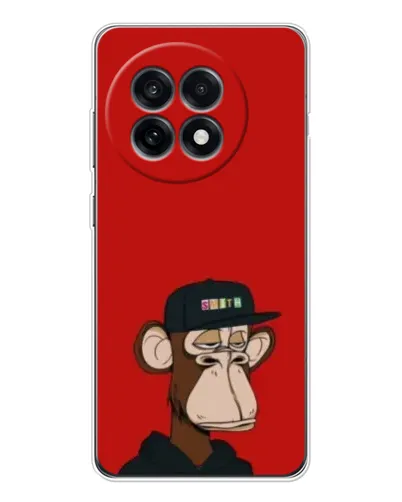 Чохол для OnePlus 13R з картинкою «Bored Ape — червоний фон»
