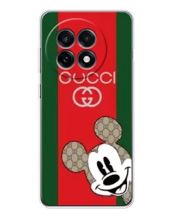 Чехол для OnePlus 13R с картинкой «Gucci — полосы и Микки»