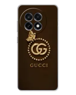 Чехол для OnePlus 13R с картинкой «Gucci — золотая бабочка»