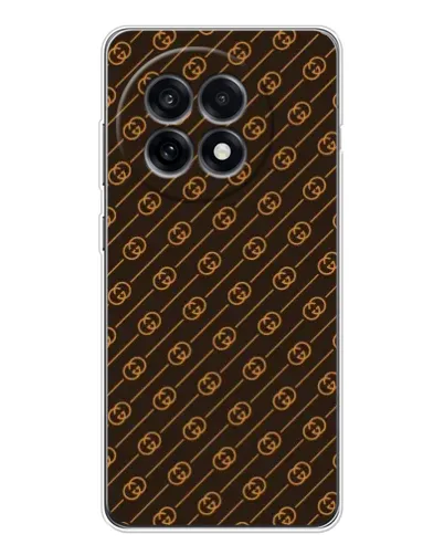 Чехол для OnePlus 13R с картинкой «Gucci — золотые диагонали»