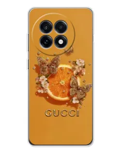 Чохол для OnePlus 13R з картинкою «Gucci — золоті метелики»