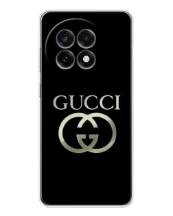 Чохол для OnePlus 13R з картинкою «Gucci — золото на чорному»