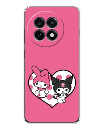 Чехол для OnePlus 13R с картинкой «Kuromi и My Melody»