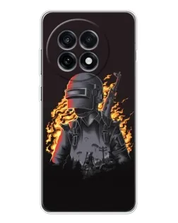 Чехол для OnePlus 13R с картинкой «PUBG — огненный силуэт»
