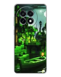 Чехол для OnePlus 13R с картинкой «Minecraft лесной пейзаж»